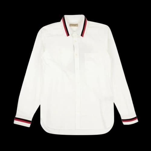 Burberry Striped Cotton Oxford Shirt 'White'