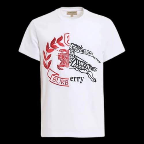 Burberry Cotton Embroidery Knight GS White
