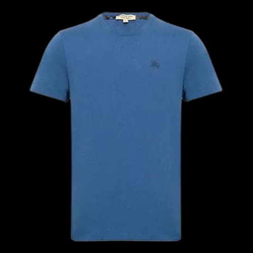 Burberry SS21 Embroidered Short Sleeve Pullover Blue