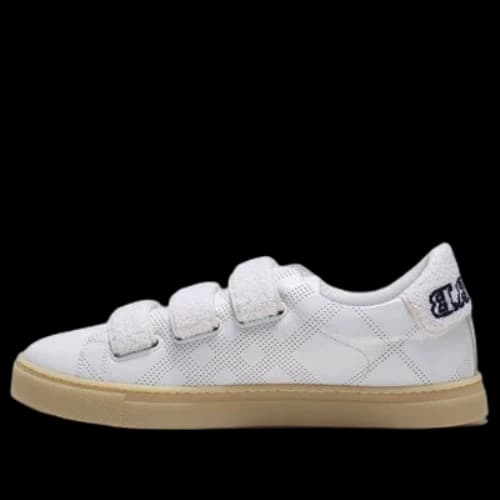 Burberry Bert Velcro Strap Perforated Leather Sneakers 'White'