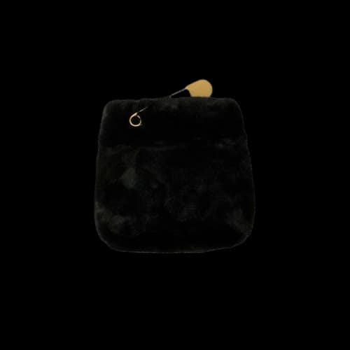 Burberry Fur Clutch Bag 'Black'
