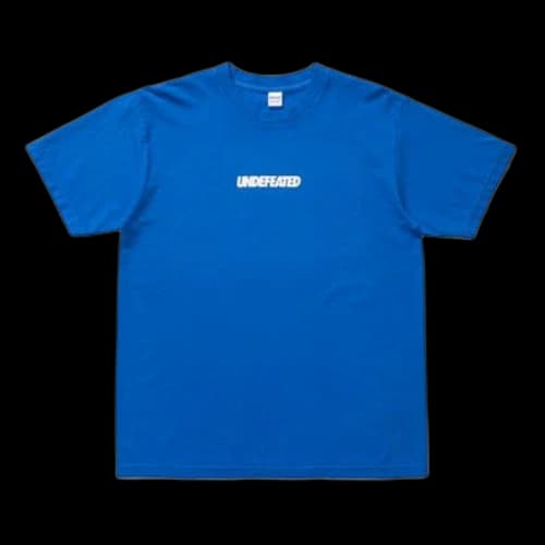 UNDEFEATED Casual logo Short Sleeve Unisex Blue