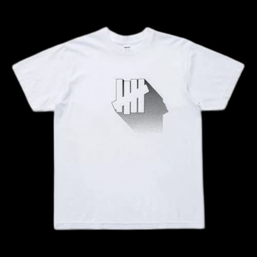 UNDEFEATED Shadow Tee Black Large Logo Unisex White
