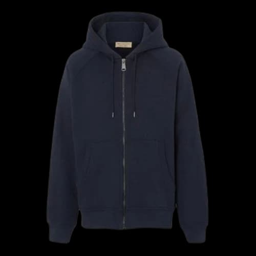 Burberry Back Embroidered Logo Zipper Navy Blue