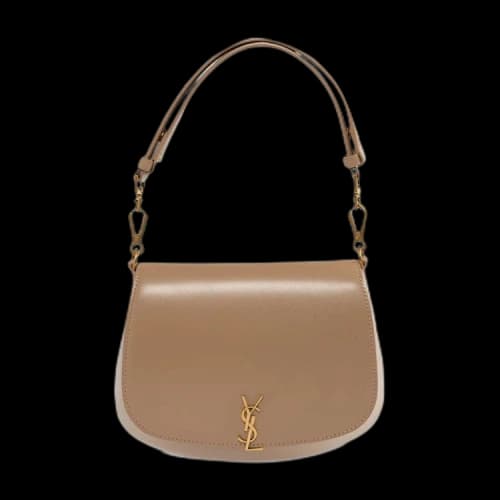 Saint Laurent Voltaire Leather Top Handle 'Dark Toffee'