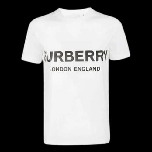 Burberry Letter Logo Round Collar Female White