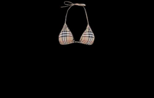 Burberry Vintage Check Triangle Bikini Archive Beige