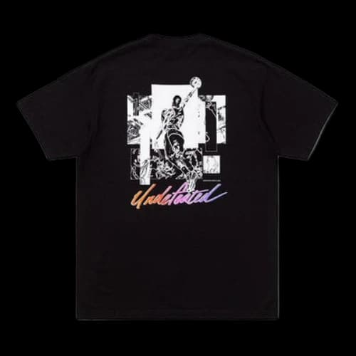 UNDEFEATED Dunk Tee Black Letter Applique Tee Unisex Black