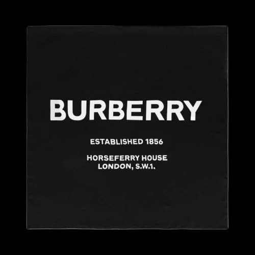 Burberry Horseferry Print Silk Scarf 'White'