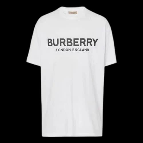 Burberry Logo Printing Cotton Short Sleeve Unisex White