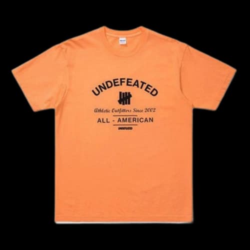 UNDEFEATED All-American Tee Alphabet Printing Unisex Orange