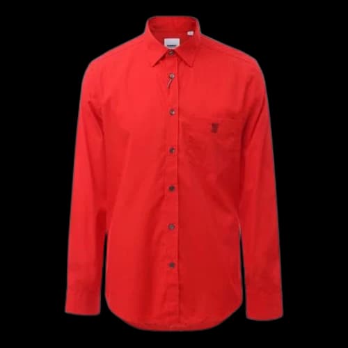 Burberry Printing Long Sleeve Shirt Male Red