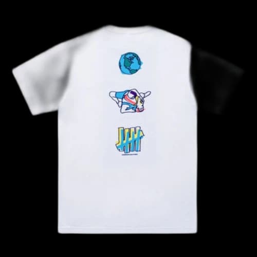 UNDEFEATED WRESTLING S/S TEE Back Applique Short-sleeve Tee Unisex White