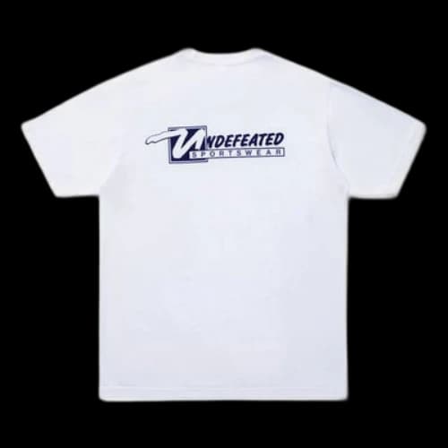 UNDEFEATED Sportswear Tee Solid Color Alphabet Logo Short Sleeve White
