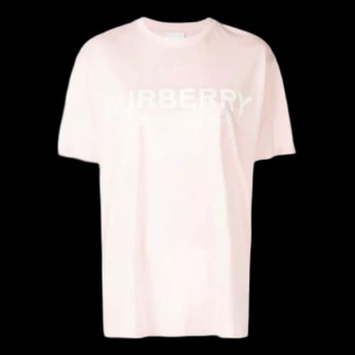 Burberry SS21 Logo Printing Short Sleeve Pink