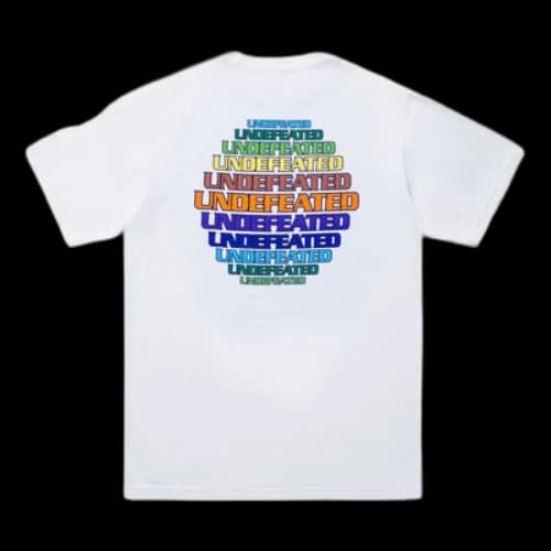 UNDEFEATED RETRO REPEAT S/S TEE Back Letter Applique Short-sleeve Tee Unisex White
