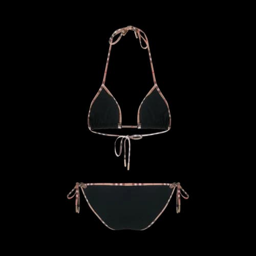 Burberry Vintage Check Trim Bikini 'Black'