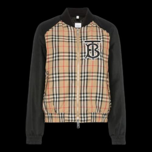 Burberry HARLINGTON CHECK Jacket - Black (Women's)