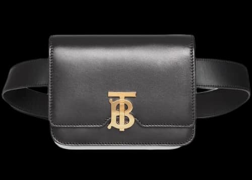 Burberry Belted Leather TB Bag Black