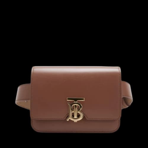 Burberry Belted Leather TB Bag Malt Brown