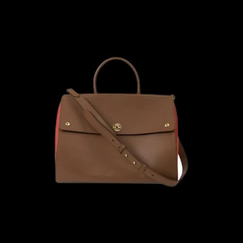 Burberry Elizabeth Handle Bag 'Brown/Red'