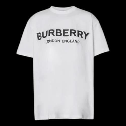 Burberry SS21 Logo Printing Short Sleeve White