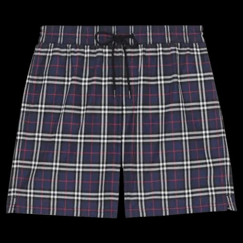 Burberry Check Drawcord Swim Shorts Carbon Blue