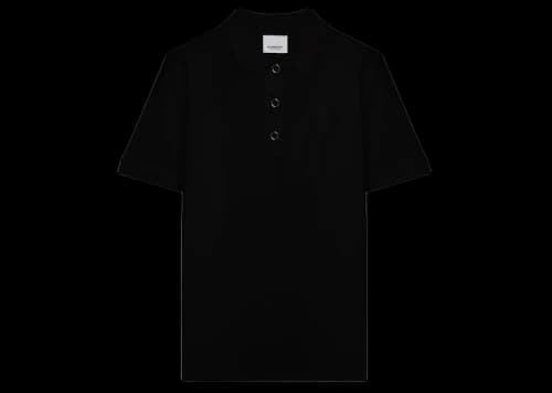 Burberry Monogram Motif Piqué Polo Black