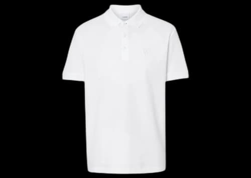 Burberry Logo Embroidered Polo Triple White