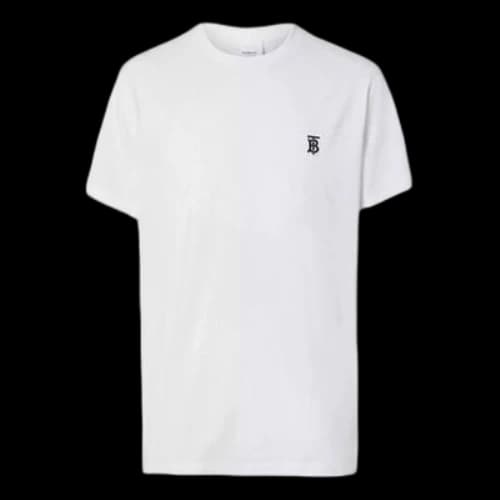 Burberry Monogram Motif Pattern Cotton Male White
