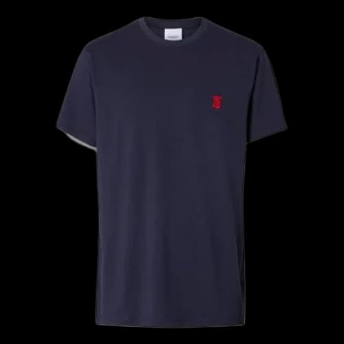 Burberry Monogram Motif Pattern Cotton Male Blue
