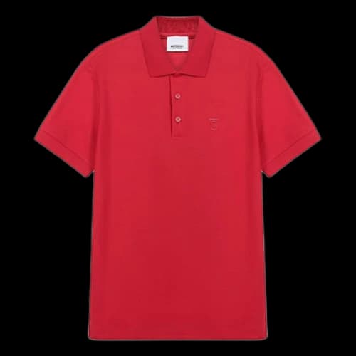 Burberry FW20 Cotton Short Sleeve Polo Shirt Red