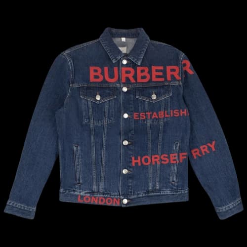 Burberry Denim Print Jacket 'Blue'