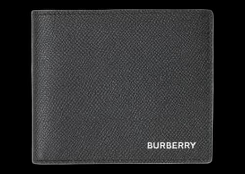 Burberry Grainy Leather International Bifold Wallet Black