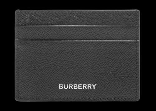 Burberry Grainy Leather Card Case (4 Card Slot) Black