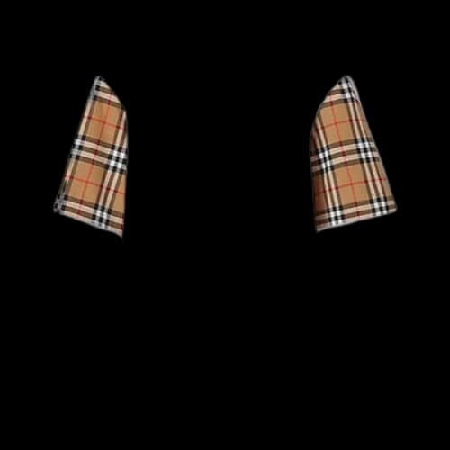 Burberry Vintage Classic Plaid Cotton Round Neck Short Sleeve White