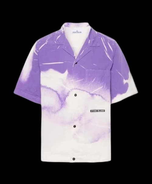 Stone Island Logo Overshirt Lavender