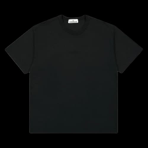 Stone Island Garment Dyed Embroidered Logo T-Shirt 'Black'