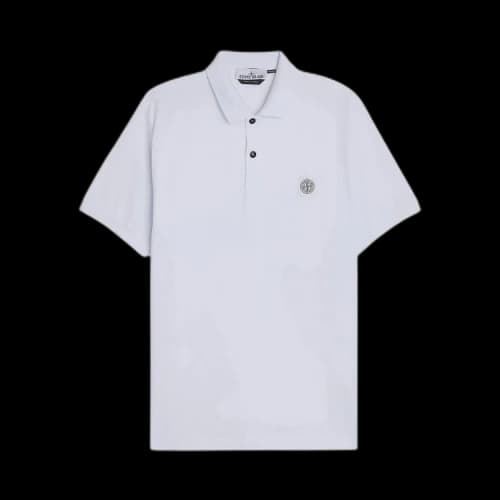 Stone Island Compass Patch Logo Polo Shirt 'White'