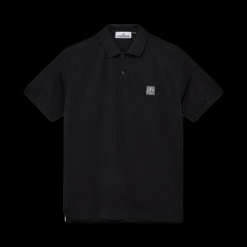 Stone Island Compass Patch Logo Polo Shirt 'Black'