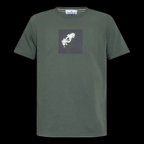 STONE ISLAND Compass Print T-shirt 'Dark Green'