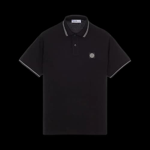 Stone Island Compass Patch Logo Polo Shirt 'Black'