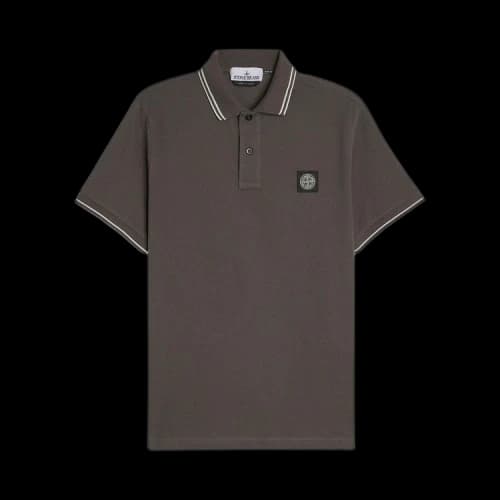Stone Island Compass Patch Logo Polo Shirt 'Charcoal'
