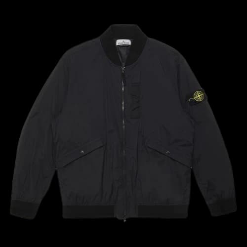 Stone Island Logo Patch Zip Up Jacket 'Black'