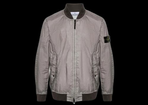 Stone Island Logo Patch Jacket Dove Grey