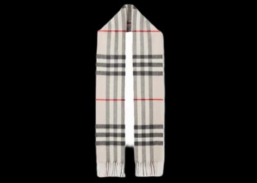 Burberry Check Cashmere Scarf Stone