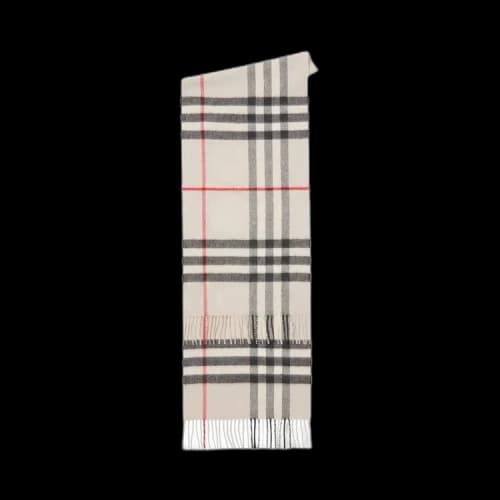 Burberry Check Cashmere Scarf 'Stone'