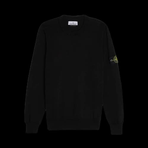 Stone Island Regular Fit Logo Patch Sweater 'Black'