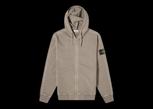 Stone Island Zip Hoodie Dove Grey