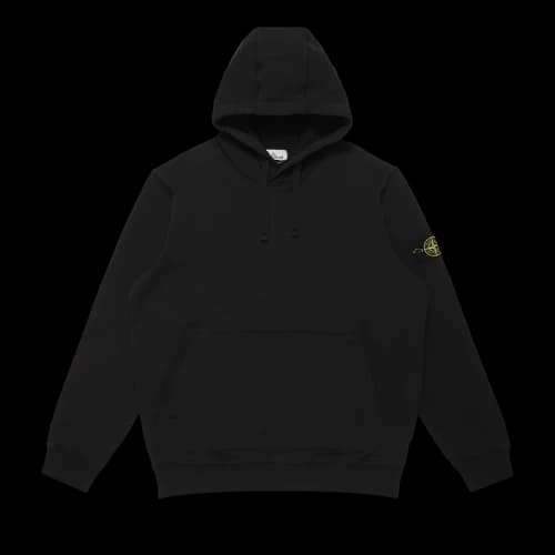 Stone Island Logo Patch Hoodie 'Black'
